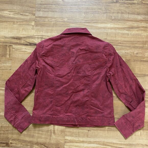 ROCK & REPUBLIC S Jacket Red Ombre Snap Front Western Moto Y2K Rock Festival - Picture 9 of 16